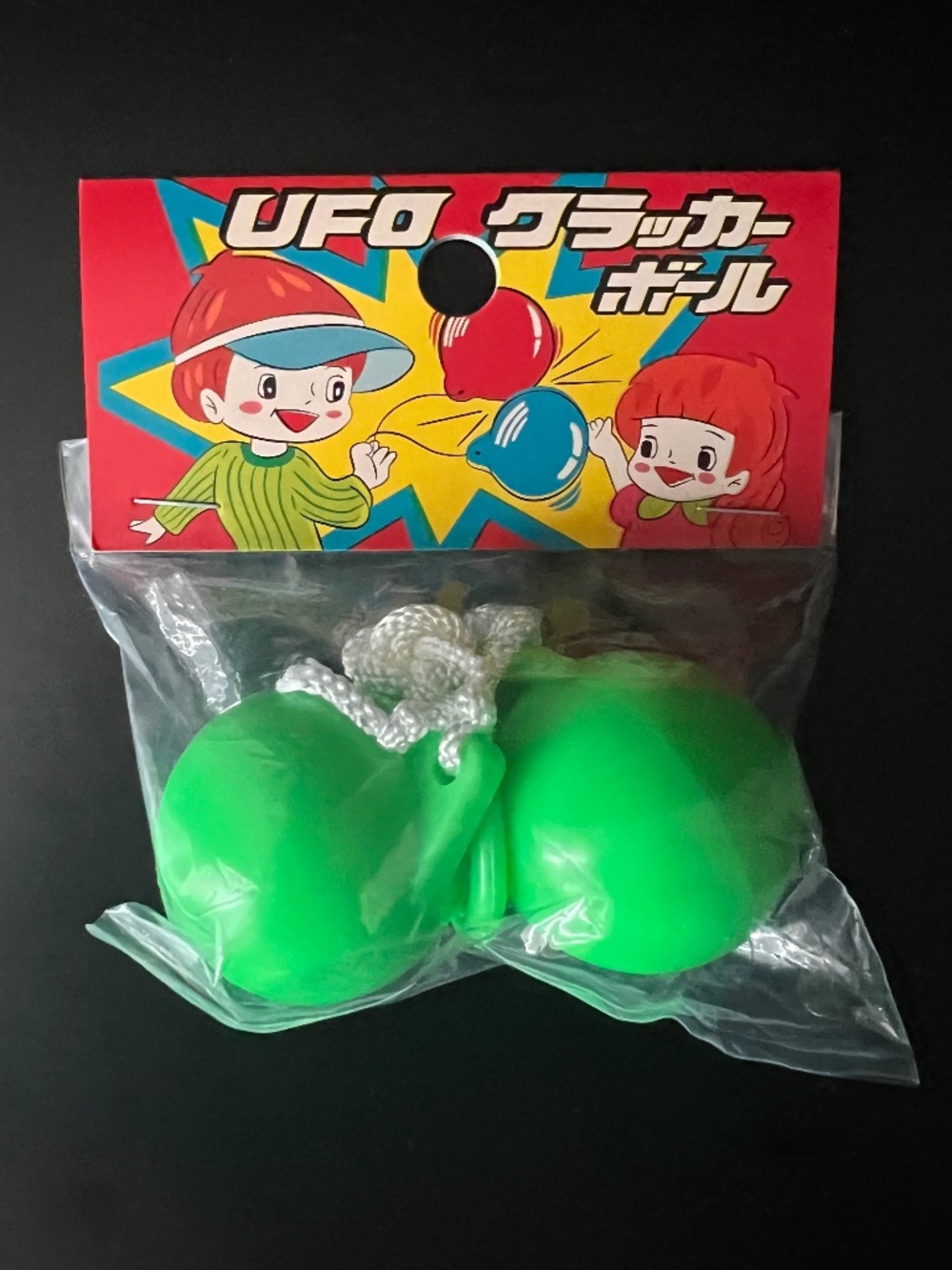 Green Kerbangers, Clackers, Click-Clackers, Knockers~Brand New in Package